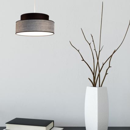 Hängeleuchte GRACE 1xE27/60W/230V d 40 cm schwarz/grau