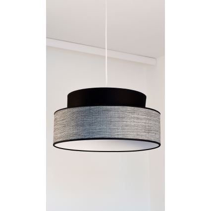 Hängeleuchte GRACE 1xE27/60W/230V d 40 cm schwarz/grau