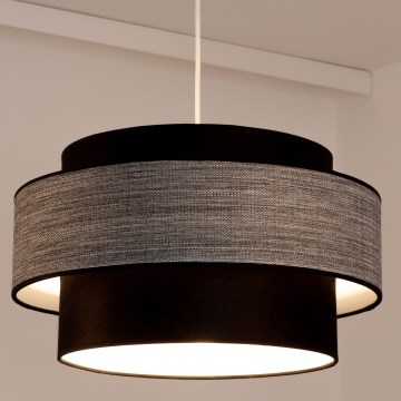 Hängeleuchte GRACE 1xE27/60W/230V d 40 cm schwarz/grau