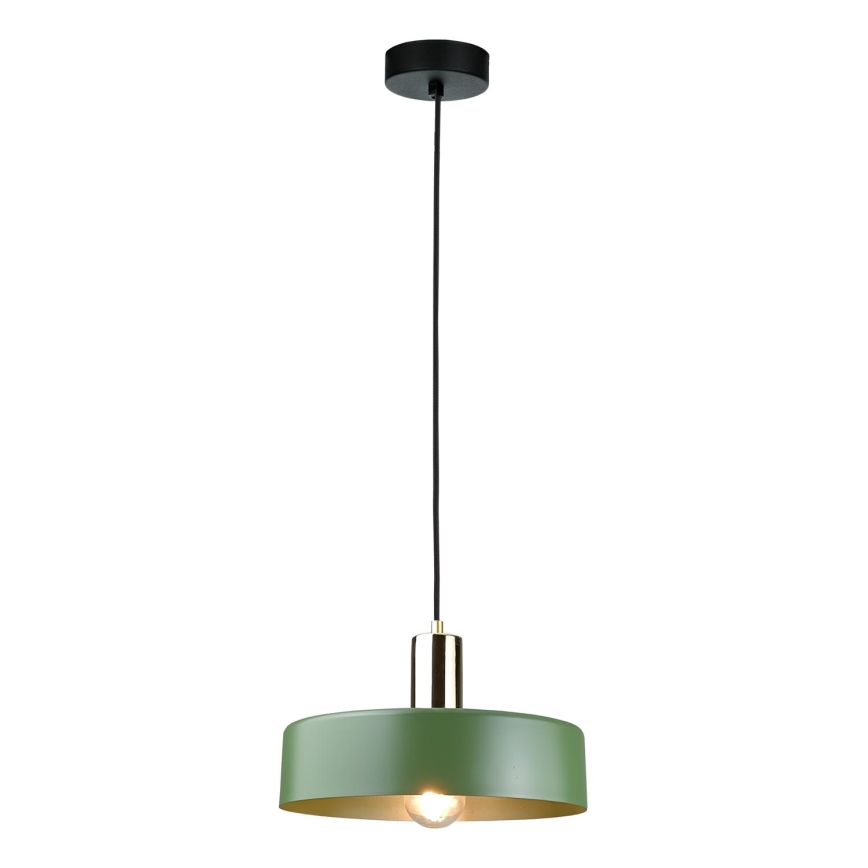 Hängeleuchte HAKI 1xE27/60W/230V grün/schwarz/glänzendes Chrom