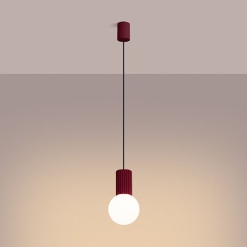 Hängeleuchte HALO 1xG9/8W/230V d 12 cm rot