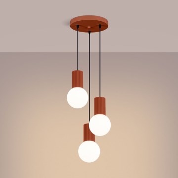 Hängeleuchte HALO 3xG9/8W/230V d 25 cm orange