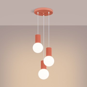 Hängeleuchte HALO 3xG9/8W/230V d 25 cm rosa