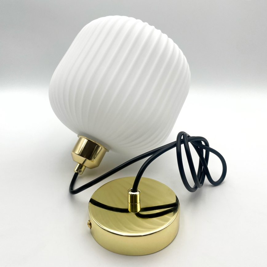 Hängeleuchte HARMA 1xE27/15W/230V d 20 cm weiß/golden