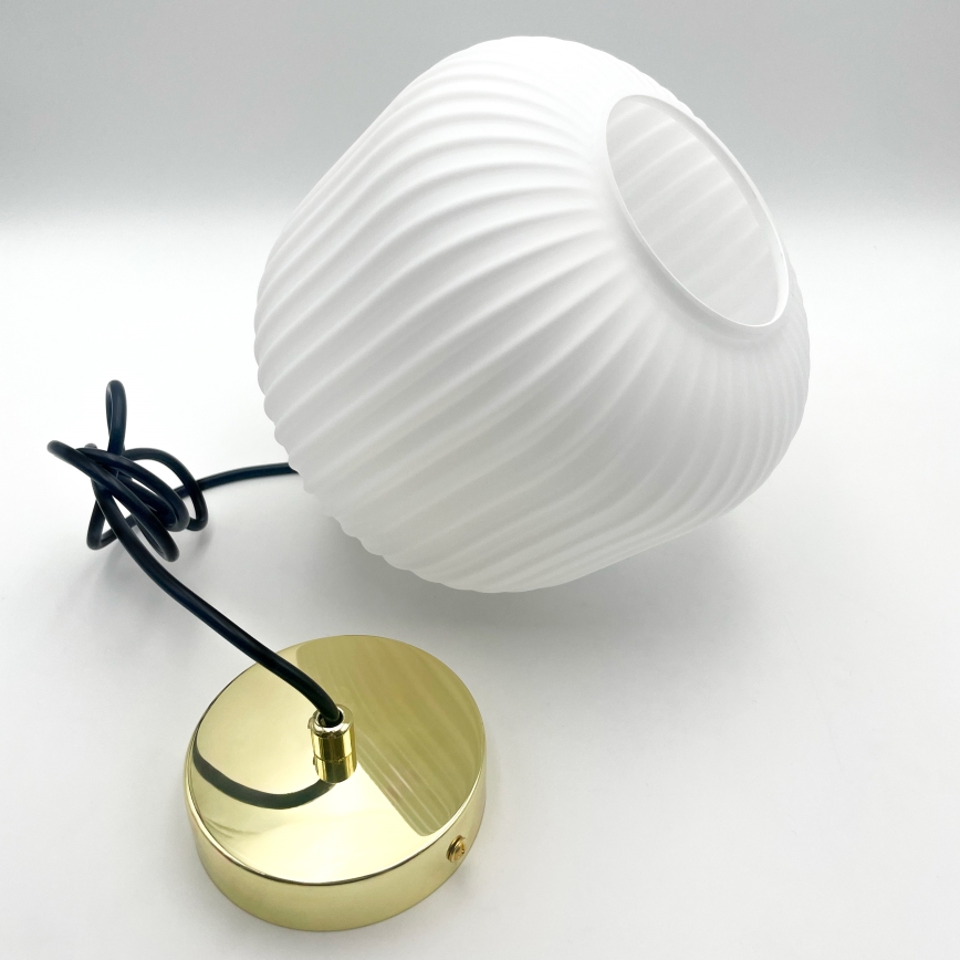 Hängeleuchte HARMA 1xE27/15W/230V d 20 cm weiß/golden