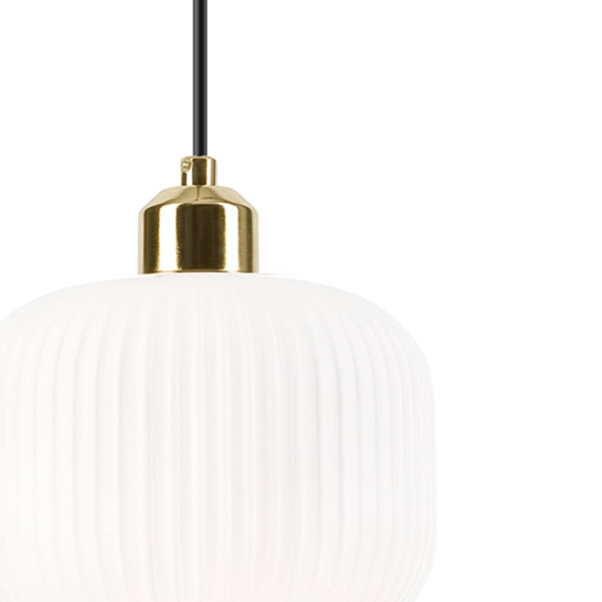 Hängeleuchte HARMA 1xE27/15W/230V d 20 cm weiß/golden