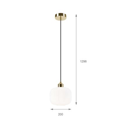 Hängeleuchte HARMA 1xE27/15W/230V d 20 cm weiß/golden
