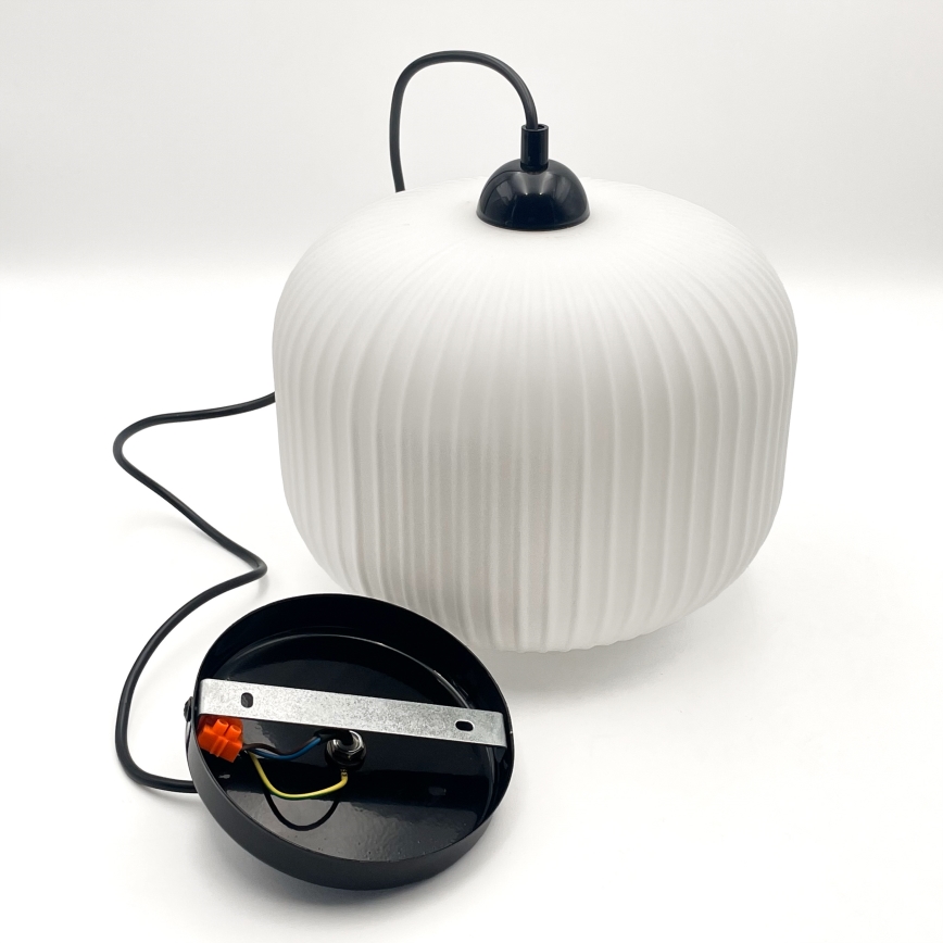 Hängeleuchte HARMA 1xE27/15W/230V d 20 cm weiß/schwarz