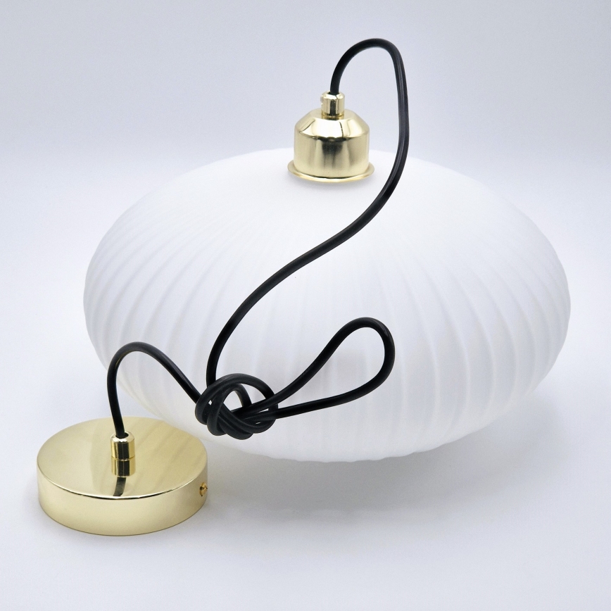 Hängeleuchte HARMA 1xE27/15W/230V d 30 cm weiß/golden