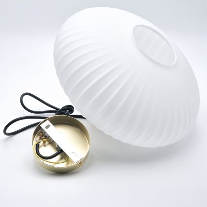 Hängeleuchte HARMA 1xE27/15W/230V d 30 cm weiß/golden