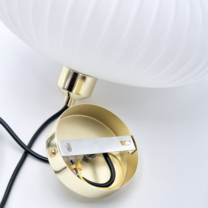 Hängeleuchte HARMA 1xE27/15W/230V d 30 cm weiß/golden