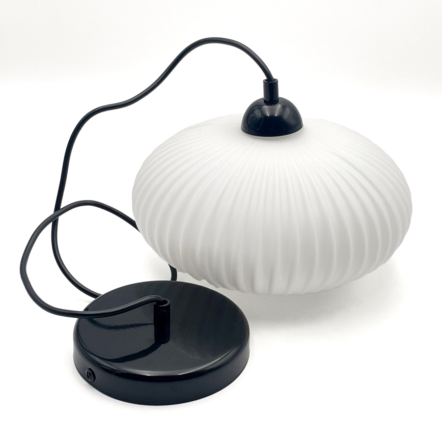 Hängeleuchte HARMA 1xE27/15W/230V d 30 cm weiß/schwarz