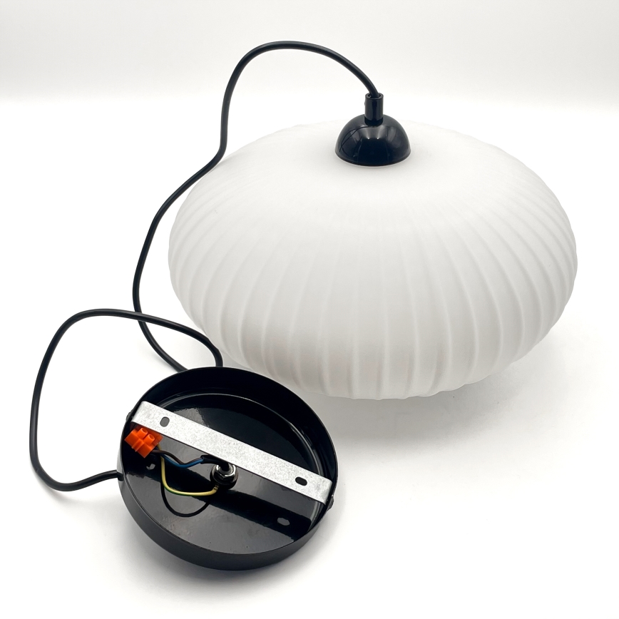 Hängeleuchte HARMA 1xE27/15W/230V d 30 cm weiß/schwarz