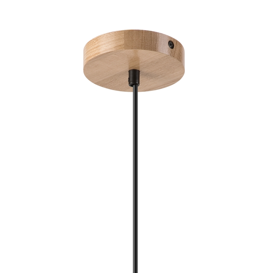 Hängeleuchte HARMONY 1xE27/15W/230V d 14 cm weiß/Eiche