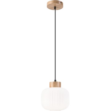 Hängeleuchte HARMONY 1xE27/15W/230V d 20 cm weiß/Eiche