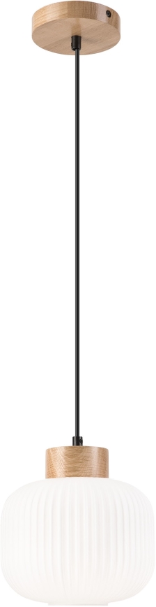 Hängeleuchte HARMONY 1xE27/15W/230V d 20 cm weiß/Eiche