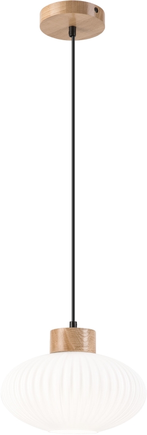 Hängeleuchte HARMONY 1xE27/15W/230V d 25 cm weiß/Eiche