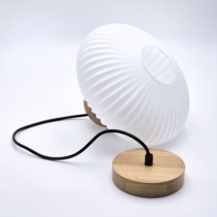 Hängeleuchte HARMONY 1xE27/15W/230V d 25 cm weiß/Eiche
