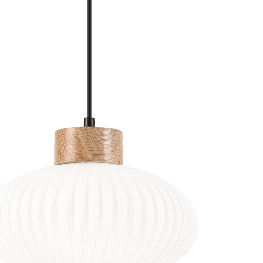 Hängeleuchte HARMONY 1xE27/15W/230V d 25 cm weiß/Eiche