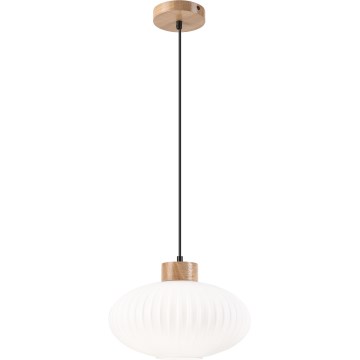 Hängeleuchte HARMONY 1xE27/15W/230V d 30 cm weiß/Eiche