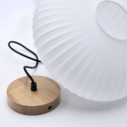 Hängeleuchte HARMONY 1xE27/15W/230V d 30 cm weiß/Eiche
