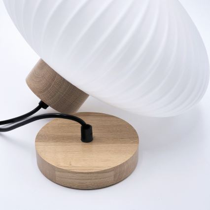 Hängeleuchte HARMONY 1xE27/15W/230V d 30 cm weiß/Eiche