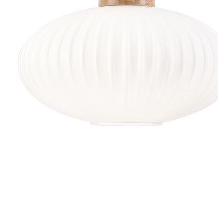 Hängeleuchte HARMONY 1xE27/15W/230V d 30 cm weiß/Eiche