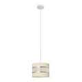 Hängeleuchte HELEN 1xE27/15W/230V Durchschn. 20 cm Cremefarbe/gold