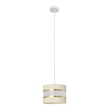 Hängeleuchte HELEN 1xE27/15W/230V Durchschn. 20 cm Cremefarbe/gold