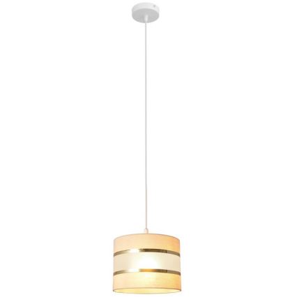 Hängeleuchte HELEN 1xE27/15W/230V Durchschn. 20 cm Cremefarbe/gold