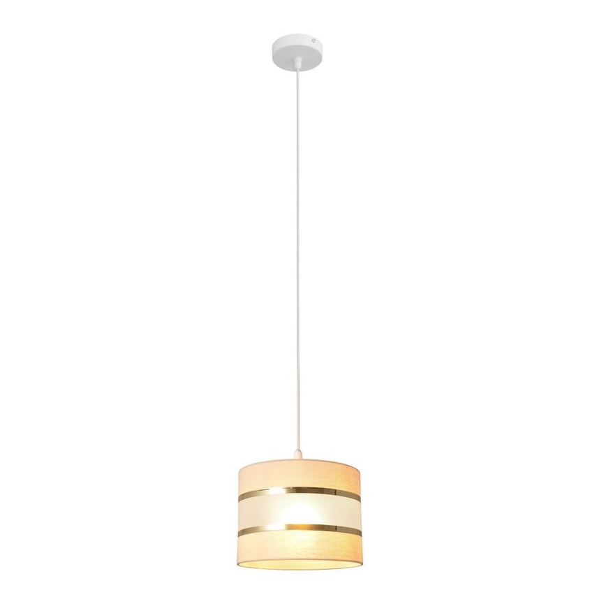 Hängeleuchte HELEN 1xE27/15W/230V Durchschn. 20 cm Cremefarbe/gold