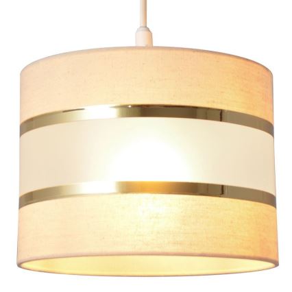 Hängeleuchte HELEN 1xE27/15W/230V Durchschn. 20 cm Cremefarbe/gold