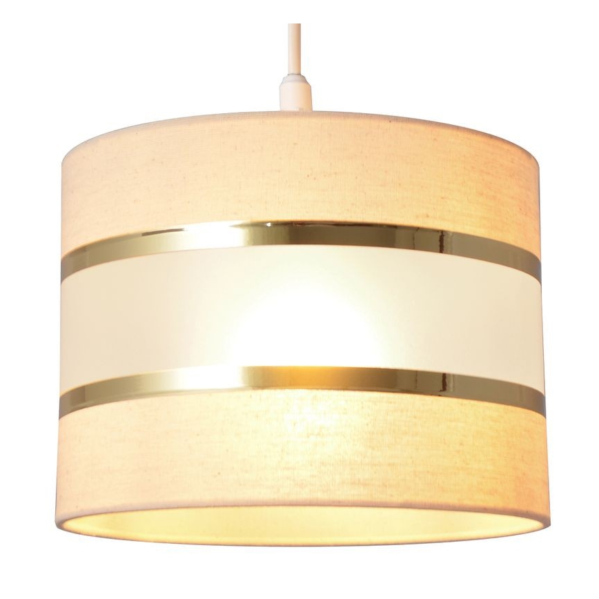 Hängeleuchte HELEN 1xE27/15W/230V Durchschn. 20 cm Cremefarbe/gold