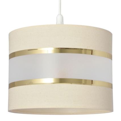 Hängeleuchte HELEN 1xE27/15W/230V Durchschn. 20 cm Cremefarbe/gold