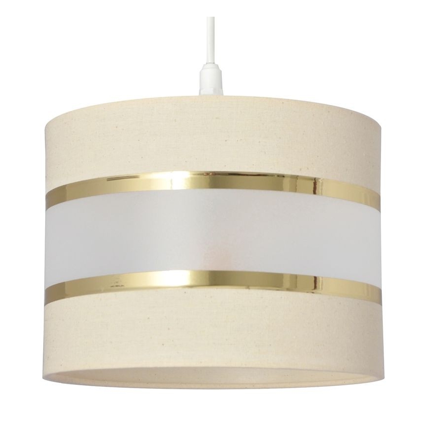 Hängeleuchte HELEN 1xE27/15W/230V Durchschn. 20 cm Cremefarbe/gold