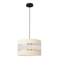 Hängeleuchte HELEN 1xE27/15W/230V Durchschn. 20 cm Cremefarbe/schwarz/gold