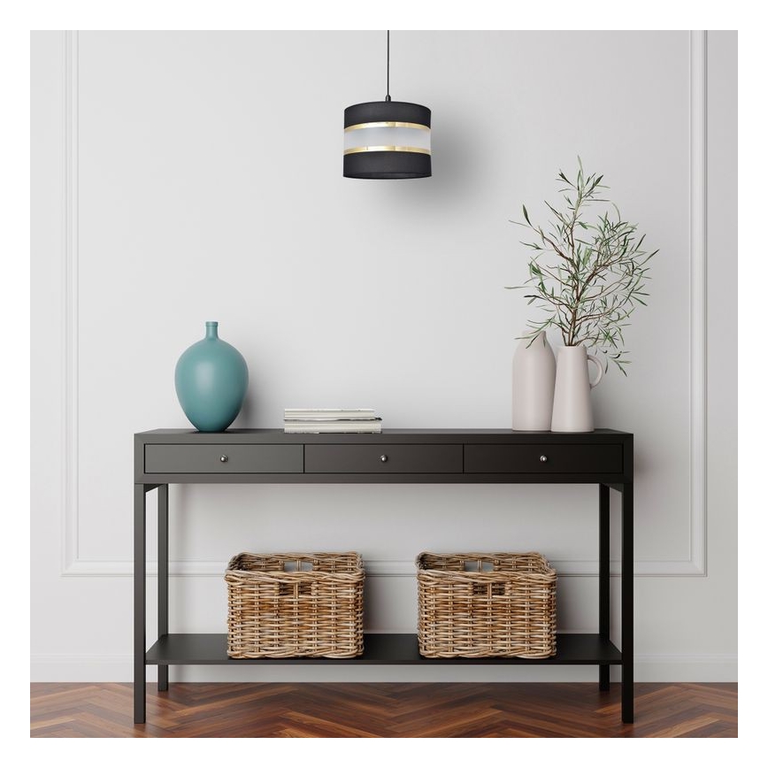 Hängeleuchte HELEN 1xE27/15W/230V Durchschn. 20 cm schwarz/gold