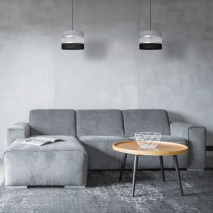 Hängeleuchte HELEN 1xE27/15W/230V Durchschn. 20 cm schwarz/grau/silber