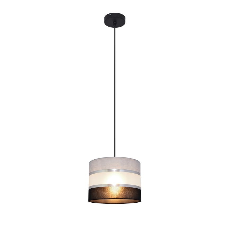 Hängeleuchte HELEN 1xE27/15W/230V Durchschn. 20 cm schwarz/grau/silber