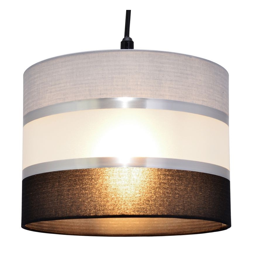 Hängeleuchte HELEN 1xE27/15W/230V Durchschn. 20 cm schwarz/grau/silber