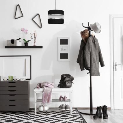 Hängeleuchte HELEN 1xE27/15W/230V Durchschn. 20 cm schwarz/silber
