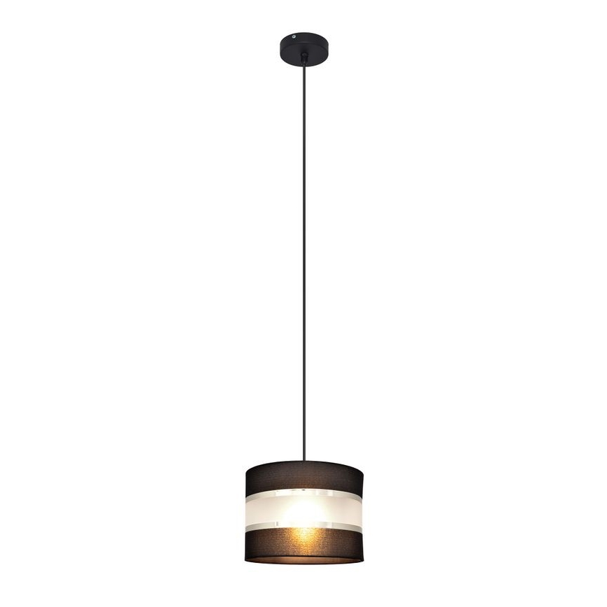 Hängeleuchte HELEN 1xE27/15W/230V Durchschn. 20 cm schwarz/silber