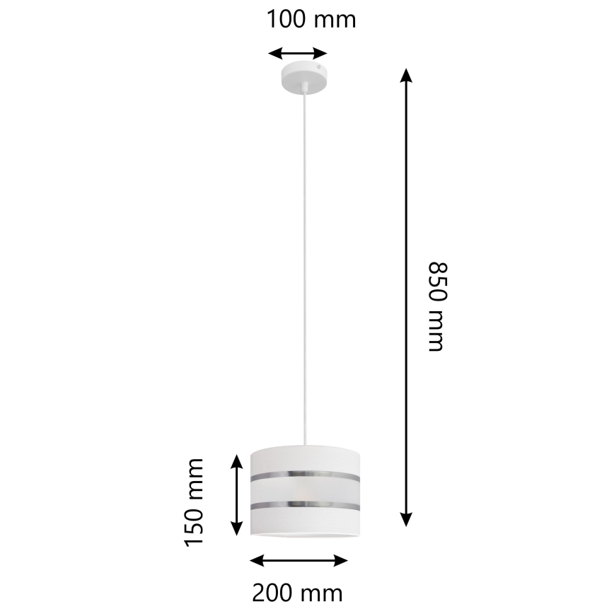 Hängeleuchte HELEN 1xE27/15W/230V Durchschn. 20 cm weiß