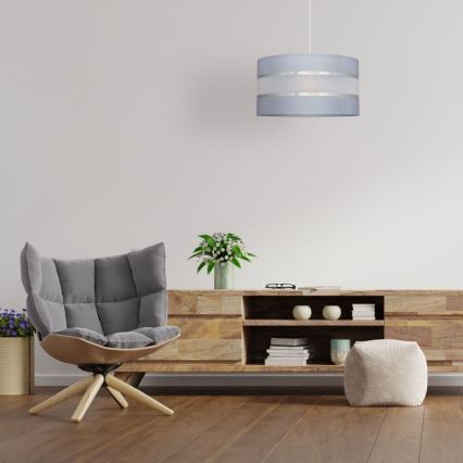 Hängeleuchte HELEN 1xE27/15W/230V Durchschn. 35 cm grau/silber