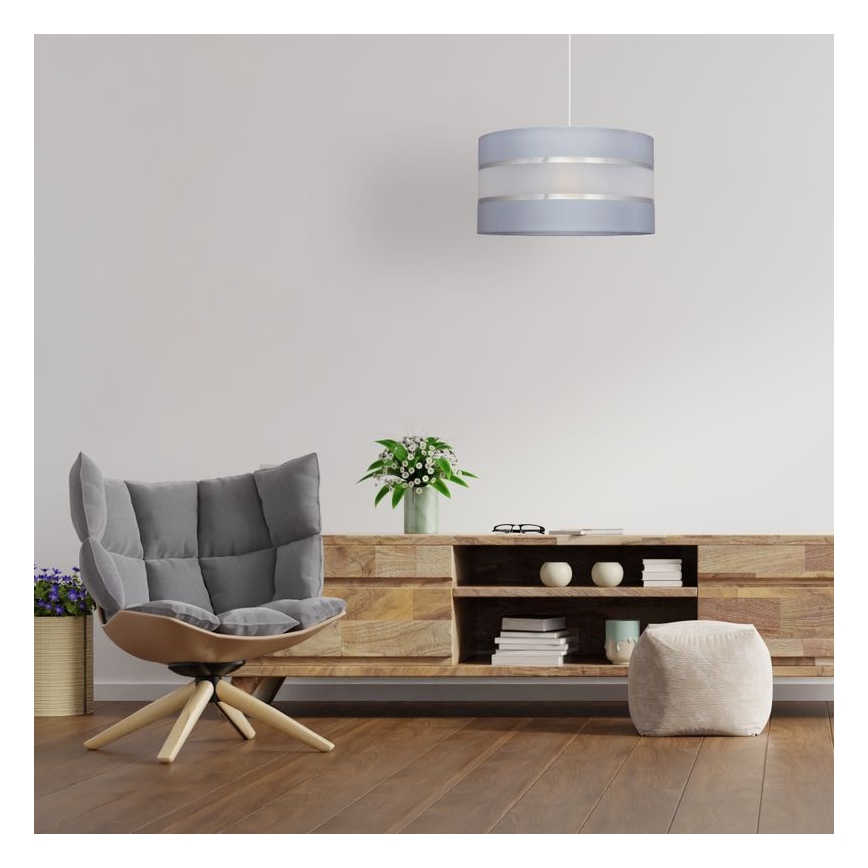 Hängeleuchte HELEN 1xE27/15W/230V Durchschn. 35 cm grau/silber