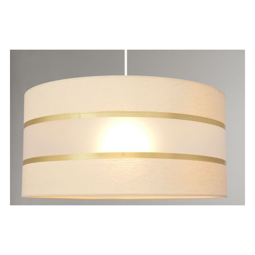Hängeleuchte HELEN 1xE27/15W/230V Durchschn. 40 cm Cremefarbe/gold