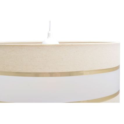 Hängeleuchte HELEN 1xE27/15W/230V Durchschn. 40 cm Cremefarbe/gold
