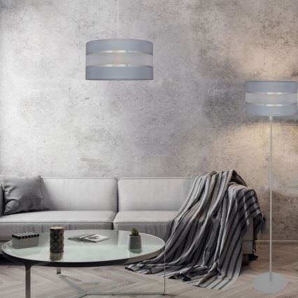 Hängeleuchte HELEN 1xE27/15W/230V Durchschn. 40 cm grau/silber