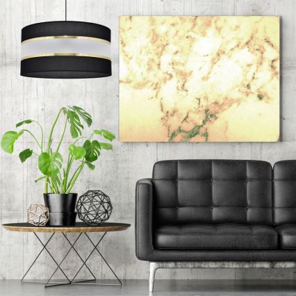 Hängeleuchte HELEN 1xE27/15W/230V Durchschn. 40 cm schwarz/gold