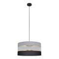 Hängeleuchte HELEN 1xE27/15W/230V Durchschn. 40 cm schwarz/grau/gold